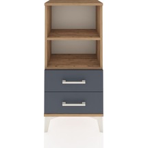Arges Komodin 2 Raflı 2 Çekmeceli 44x30x96 Çam-antrasit Çam