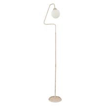 Seül Beyaz Camlı Beyaz Patinalı Modern Tasarım Metal Lambader