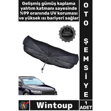 Şemsiye Isı Yalıtımlı Katlanabilir Uv Koruma 10 Çelik Kaburga Torpido Koruyucu Araba Ön Cam Şemsiye