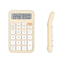 Pm-25408 Krem Renk Beyaz Tuş 12 Haneli Hesap Makinesi Beyaz - Çok Renkli