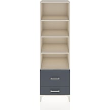 Hyperion Dolap 4 Raflı 2 Çekmeceli 60x44x195 Aytaşı-antrasit Aytaşı