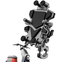 Cbtx Qxb-01 Motosiklet Cep Telefonu Tutucu E-bisiklet Gidon Açık Sürme İçin Darbeye Dayanıklı Telefon Montajı