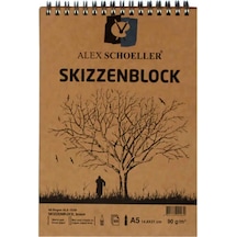 Alex Schoeller Kraft Üstten Spiralli Eskiz Blok 90 G A5 60 Yaprak