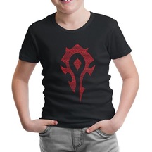 World Of Warcraft - Silver Moon Siyah Çocuk Tshirt