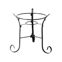 Alpine Corporation 25,4 Cm Uzunluğunda İç Mekan/dış Mekan Cam Gazing Küre Metal Stand, Siyah Diğer