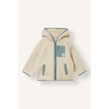 Defacto Kapüşonlu Fermuarlı Cepli Pelüş Basic Hırka Erkek Bebek H2375a526cwbg354 Bej-bg354