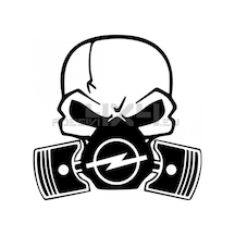 Piston Kuru Kafa Gaz Opel Oto Sticker Yapıştırma Cam