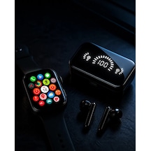 Şık Tasarımlı Akıllı Saat Ve Bluetooth Kulaklık Seti Suya Dayanıklı Ve Çok Fonksiyonlu