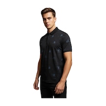 Lacaton Erkek 26-0307 Polo Yaka Lacos T-shirt Siyah Siyah