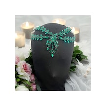 Alınlık Gelin,kına,nişan,söz,after,bride,party Taç Yeşil - 729058546 Yeşil