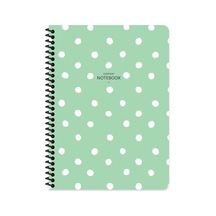 16.5x22.5 Çizgili Defter Puantiye - Yeşil Çok Renkli