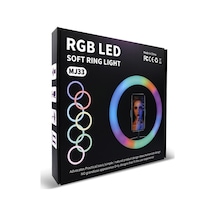 Bld-05 Rgb Led Soft Rıng Lıght Mj33 + Trıpod Ayak Telefon Tutucu + Kumanda Siyah - 567683845