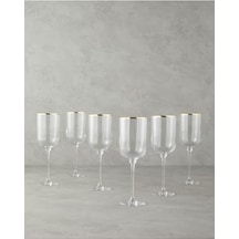 Tr Bridgette Cam 6'li Kadeh 350 Ml Gold