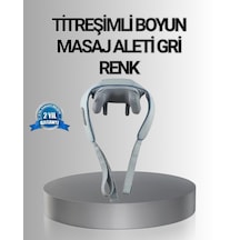 Titreşimli Boyun Masaj Cihazı Isı Terapili Şarjlı Vnb-01 Ergonomik U Tasarım Gri