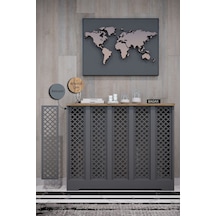 Zeugma Model Antrasit Üstü Çam Renk 96 CM Petek Kaplama Dresuar Çok Renkli