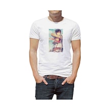 Anime Attack On Titan Baskılı Beyaz Erkek Tshirt (531001269)