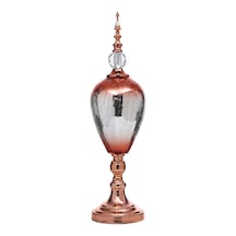 Vitale Sultan Bronz Kapaklı Vazo 24x15x49 Cm Ak.je0035