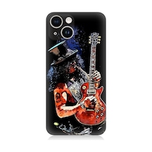Apple Uyumlu iPhone14 Plus Slash Gitarist Desenli Silikon Kılıf