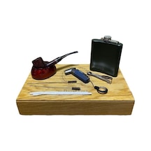 Dapper Gül Ağacı 7 Oz Çelik Mataralı Pipo Seti 605954x509210