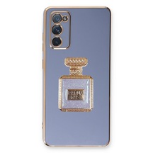 Eiroo Samsung Galaxy S20 Fe Aynali Parfüm Mavi Silikon Kilif 564929612
