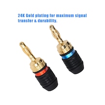 Suofeng Altın Kaplama Muz Fiş - Hoparlör Ve Amplifikatör Bağlantısı İçin Korozyona Dayanıklı 2/4/6 Çift Seçenekli