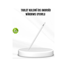 Akıllı Dokunmatik Kalem Type-c Şarjlı, Manyetik, Apple Pencil Alternatifi Stylus Pen Beyaz