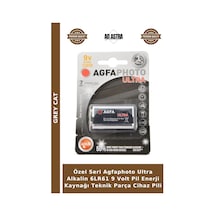 Özel Seri Agfaphoto Ultra Alkalin 6lr61 9 Volt Pil Enerji Kaynağı Teknik Parça Cihaz Pili