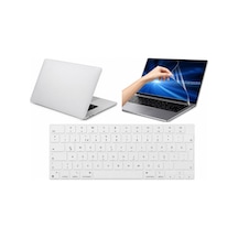 Arabulalaca Apple Uyumlu MacBook Pro 14 Inç A3434 / A3426 / A 3427 / A2992 / A2779 / A2442 M5 / M4 / M3 Işlemci Mat Doku Kılıf Hardcase Açık Beyaz