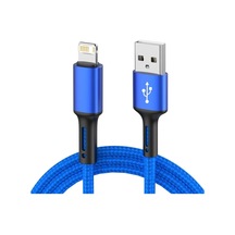 Hızlı Şarj Usb Kablosu İphone Uyumlu 13 12 11 Pro X Max 6 6s 7 8 Artı İpad Mavi 0.25m