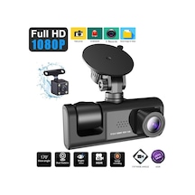 Createtech 1080p Dvr Araç Kamerası, Ön + Arka Kameralı, 2 İnç Ekran, G Sensörlü Kaydedici