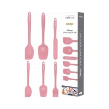 Tr Drongo Isıya Dayanıklı Yanmaz Yapışmaz Silikon Spatula Seti 6 Parça Pembe Diğer
