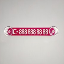 Yeni Dünya Oto Ydnmr 011 Araç Park Telefon Numaratörü Beyaz - Kırmızı