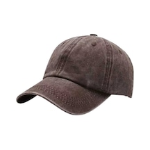 Tezzgelsin Unisex % 100 Pamuklu Eskitme Kep Şapka Kahverengi