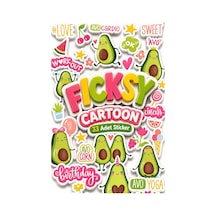 Sevimli Avokado Sticker Seti - 33 Adet Etiket Çıkartma Diğer