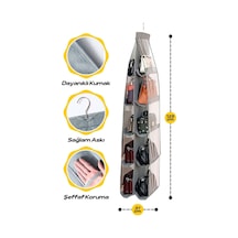 Serstil 10 Cepli Dolap Içi Çanta Düzenleyici Organizer Gri