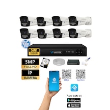 8 Kameralı 1080p İp Güvenlik Kamera Seti 1000gb Hdd Uzaktan İzleme Kolay Kurulum Sesli Kamera