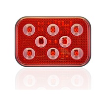 Sanel 10-30V Çakar Lamba 6 Ledli Kırmızı (60 X 40)