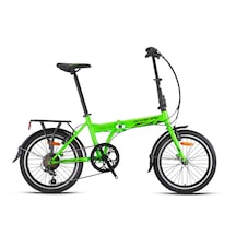 Kron Fold 4 0 20 Jant V Fren 7 Vites Katlanır Bisiklet Yeşil Siyah