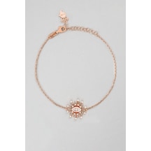 So Chic Ra'nın Gözü 18 Ayar Rose Altın Kaplama Gümüş Minimal Bileklik