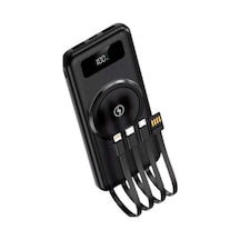 Kablosuz Çoklu Şarj Girişli 10.000 Mah Kablolu Powerbank Taşınabilir Diğer