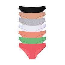 Royaleks 7 adet Süper Eko Set Likralı Kadın Slip Külot Set 7 RYL-EKO7015 Çok Renkli