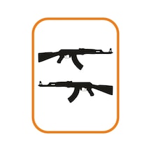''keleş Ak47'' 2 Adet Sağ Ve Sol Oto Sticker 30x10 Cm Siyah