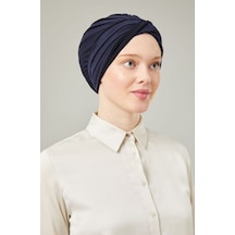 Kadın Tesettür Dolama Bone Lacivert Lacivert