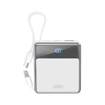 Pr224 Taşınabilir Hızlı Şarj Powerbank, 10000mah, Type-c Ve Lightning Kablolu, 20w Pd Hızlı Şarj, Led Ekran, Çi