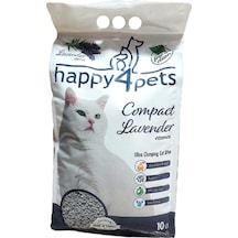Happy4pets Lavanta Kokulu İnce Taneli Topaklaşan Bentonit Kedi Kumu 10 KG