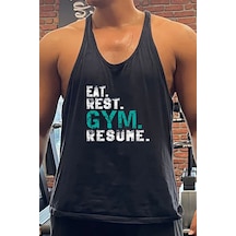 Bluu Resume Gym Fitness Tank Top Sporcu Atleti