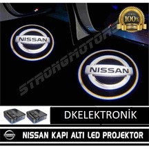 Nissan Araçlar İçin Pilli Yapıştırmalı Kapı Altı Led Logo 2 Adet