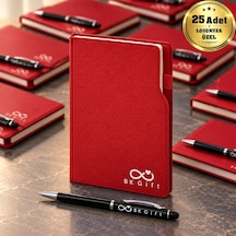 Logonuza Özel 25 Adet 374 Termo Deri Tarihli Ajanda & Siyah Touch Pen Tükenmez Kalem Kırmızı Akdnz-bitmeyencom38519 27757 Bk Kurumsal
