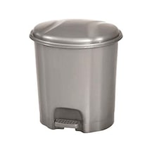 Motek Elit Pedallı Plastik Çöp Kovası İç Kovalı 22 Lt Gümüş Gri