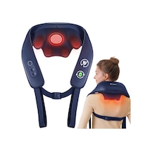 Knqze Shiatsu Masaj Aleti 4d, 2026 Isı İle Kablosuz Boyun Masajı, Geliştirilmiş Grafen Isıtma, Boyun, Omuz, Sırt İçin 4d Shiatsu Derin Yoğurma Boyun Masajı, Kadınlar İçin Hediyeler, Mavi